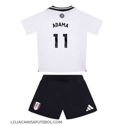Camisa de Futebol Fulham Adama Traore #11 Equipamento Principal Infantil 2024-25 Manga Curta (+ Calças curtas)